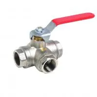 Трехходовой шаровой кран Tecofi BS1166 ВН/ВН с L-проходом