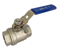 Шаровой кран ABRA-BV-A27 полнопроходной, муфтовый из нержавеющей стали