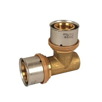 Угольник-пресс 90° латунный TH, U